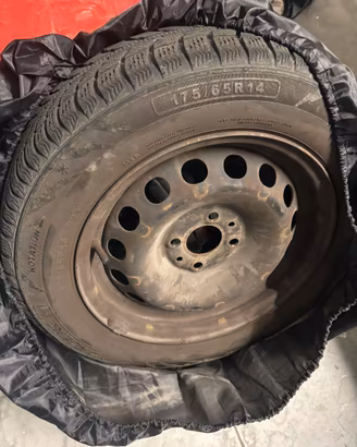 Cerchi in ferro e gomme Fiat Panda