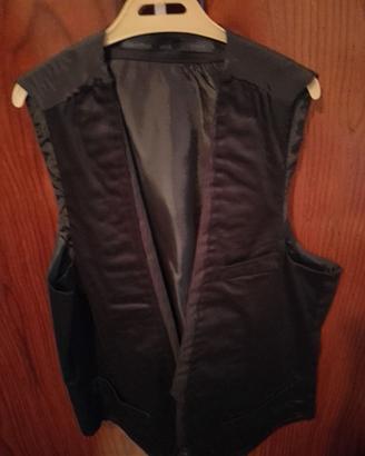 Elegante gilet in raso nero