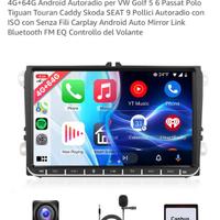 Autoradio Android 9 pollici Volkswagen