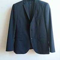 Giacca blu elegante nuova in lana David Naman (L)