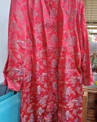 Changshan Cinese Uomo Rosso/Oro Vintage L/XL - L/X
