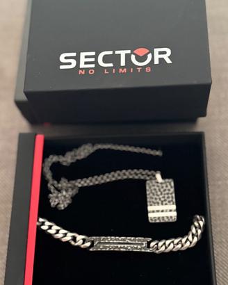 Collana e Bracciale SECTOR ACCIAIO