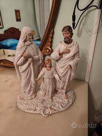 Statuina Sacra famiglia ceramica Capodimonte 