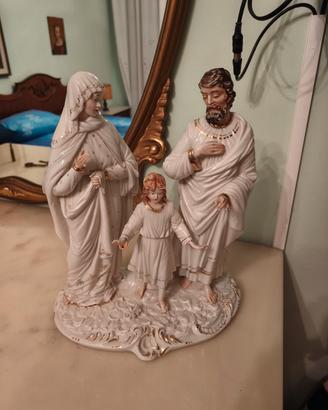 Statuina Sacra famiglia ceramica Capodimonte 