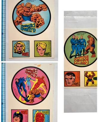 Adesivi Fantastici 4 primi anni 80