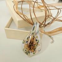 *Nuova* Collana Ciondolo vetro Murano Grande bei