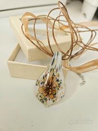 *Nuova* Collana Ciondolo vetro Murano Grande bei