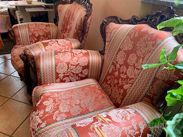 2 poltrone stile barocco vintage