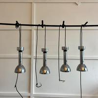 Set 4 lampade a sospensione cromate – stile indust