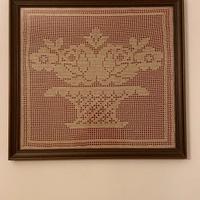 Quadro filet all'uncinetto