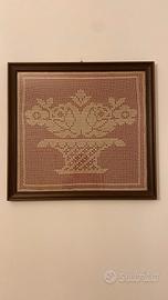 Quadro filet all'uncinetto