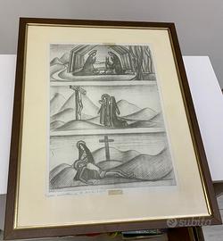 MARIBELLI ORIGINALE quadro nascita morte Cristo