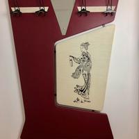 Appendiabiti da parete vintage 50s 60s restaurato