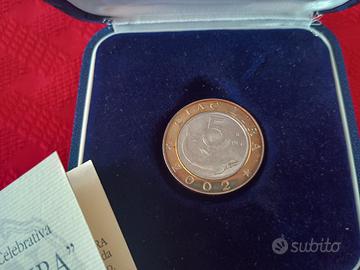 "CIAO LIRA"RARA MEDAGLIA 5 LIRE DELFINO 2022