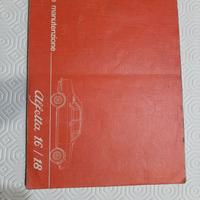libretto uso e manutenzione Alfetta 1,6  1,8