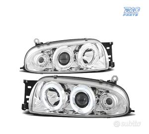 FARI FORD FIESTA MK4 95-99 OCCHI ANGELICI CROMATI