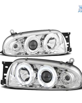 FARI FORD FIESTA MK4 95-99 OCCHI ANGELICI CROMATI