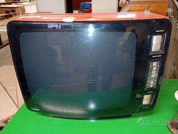 TV Emerson vintage arancione funzionante