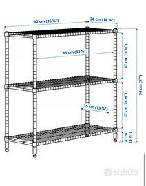 Ikea OMAR scaffale galvanizzato