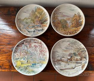 Piatti 4 stagioni ceramiche Castelli