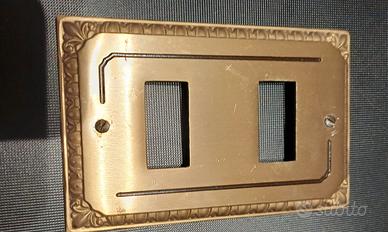 Placca 2 moduli in ottone