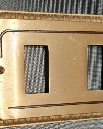 Placca 2 moduli in ottone