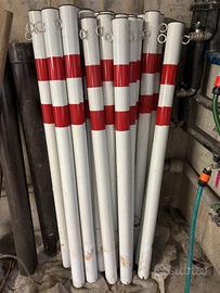 25 paletti delimitatori in metallo 120x6 cm
