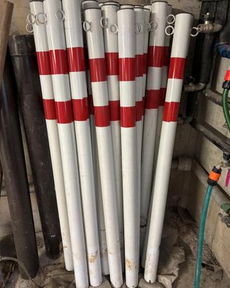 25 paletti delimitatori in metallo 120x6 cm