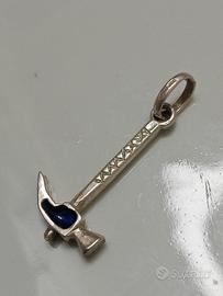 ciondolo argento 800 e smalti anni 80