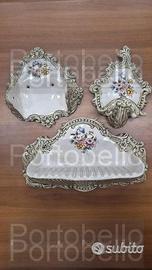 Codice: 9929 SET BAGNO VINTAGE IN CERAMICA DI CAP