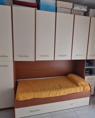 armadio a ponte con letto contenitore
