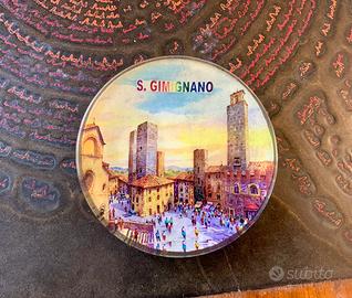 Piattino in vetro Souvenir San Gimignano