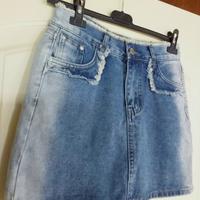 minigonna in denim morbida 