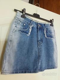 minigonna in denim morbida 