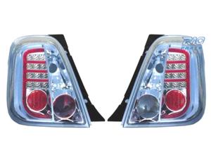 FANALI FIAT 500 07- LED FONDO CROMATO