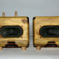 Casse audio altoparlante in legno massello mp3