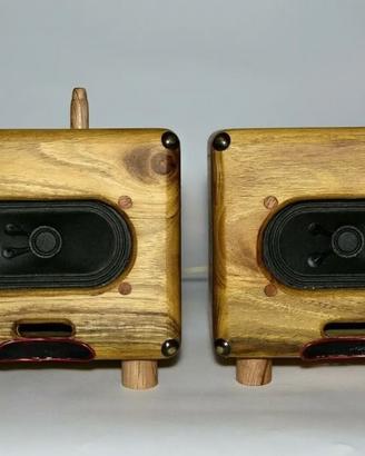 Casse audio altoparlante in legno massello mp3