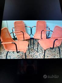 Seggiole da giardino 4 pz.