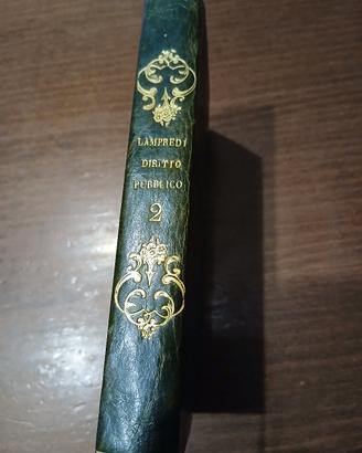Libro Antico 1818 - Diritto Pubblico - Lampredi 