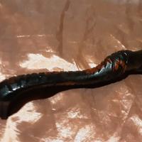 Bastone Serpente Antico Legno Intagliato