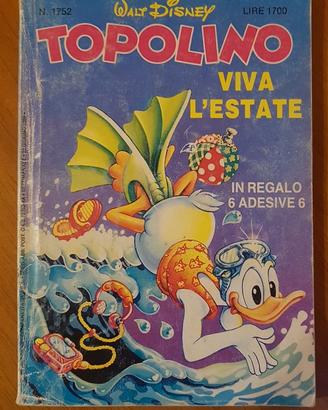 Topolino libretto Disney n.1752 25 Gennaio 1989
