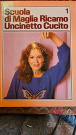 Libro scuola di maglia ricamo uncinetto cucito