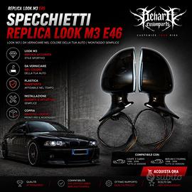 Specchietti replica m3 bmw e46 coupe/berlina