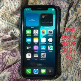 iphone 128 giga COME NUOVO con cover blu metallizz