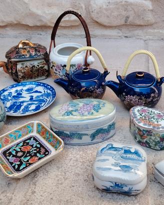 11pz porcellana vintage cinese e giapponese 