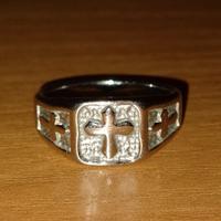 Anello con Croce in Acciaio INOX