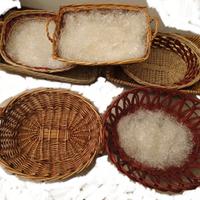 7 Ceste in legno/vimini per confezione  Natalizia