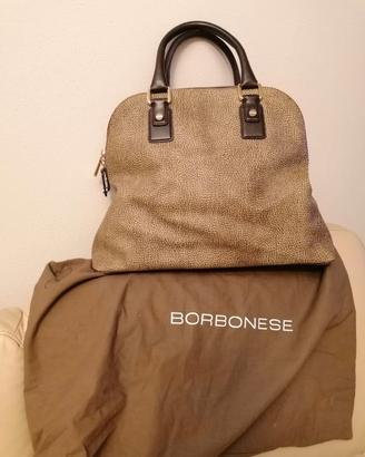 Borsa Borbonese Nuova OP Beige/Marrone + Sacca