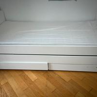 Letto a Cassetto con Scompartimento + 2 materassi