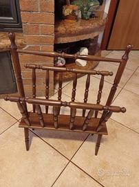 Porta riviste giornali in legno